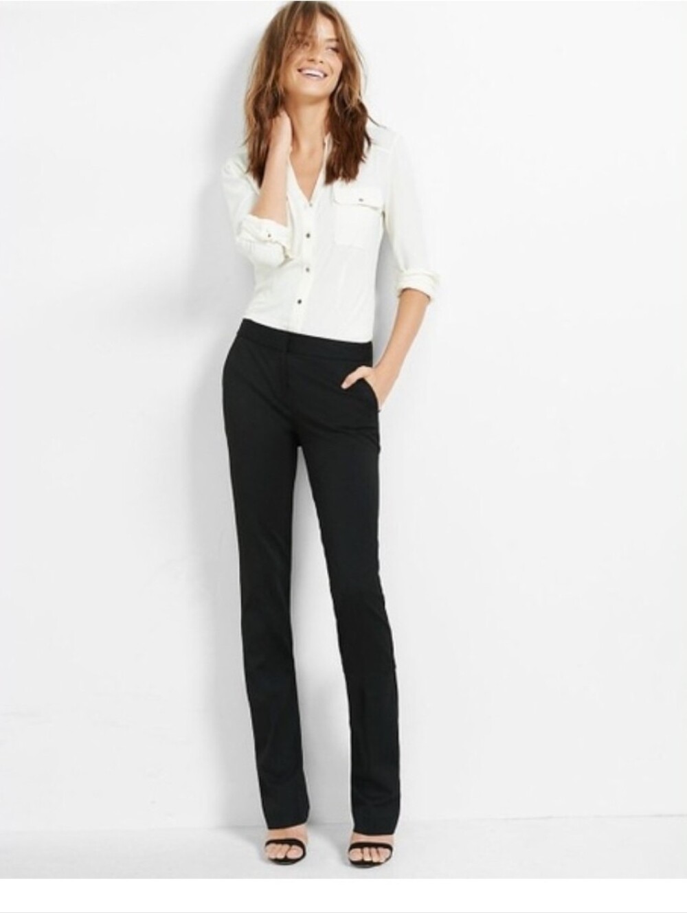 Express Columnist Barely Boot Black Women's Pants